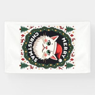 Smudge Kat Lelijke Kerst Trui (1) Spandoek