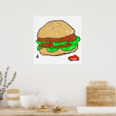 Smudgy Burger Poster (Keuken)