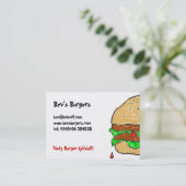 Smudgy Burger-Visitekaartjes Visitekaartje (Staand voorkant)