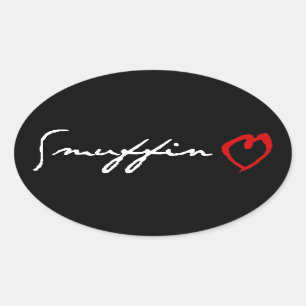 Smuffin Love Ovale Sticker