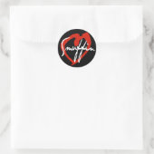 Smuffin Red Heart Sticker Black (Tas)