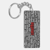 Smuffin Shameless Word Cloud All-Over Print (D) Sleutelhanger (Voorkant Links)