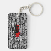 Smuffin Shameless Word Cloud All-Over Print (D) Sleutelhanger (achterkant)
