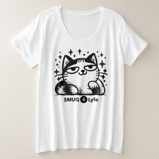 Smug Cat Shirt - SMUG 4 Lyfe Collectie (Design voorkant)