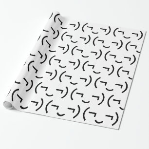 Smug Emoticon (¬‿¬) Japanse Kaomoji Cadeaupapier