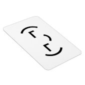 Smug Emoticon (¬‿¬) Japanse Kaomoji Magneet (Rechterzijde)