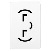 Smug Emoticon (¬‿¬) Japanse Kaomoji Magneet (Verticaal)