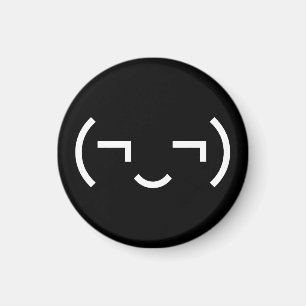 Smug Emoticon (¬‿¬) Japanse Kaomoji Magneet