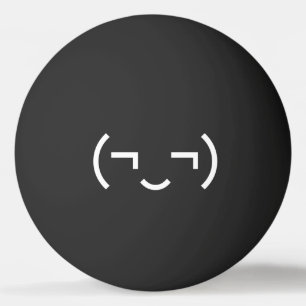 Smug Emoticon (¬‿¬) Japanse Kaomoji Pingpongballen