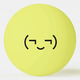 Smug Emoticon (¬‿¬) Japanse Kaomoji Pingpongballen