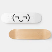 Smug Emoticon (¬‿¬) Japanse Kaomoji Skateboard (Horizontaal)