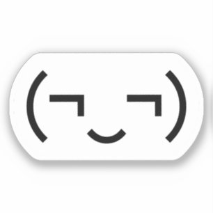 Smug Emoticon (¬‿¬) Japanse Kaomoji Sticker