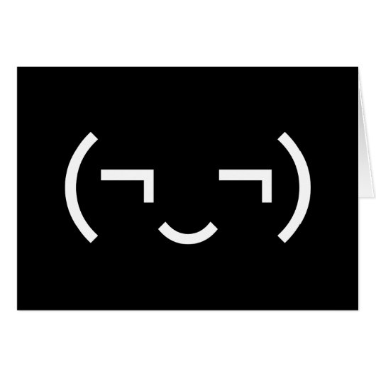 Smug Emoticon (‿MD) Cartes Kaomoji Japonaises (Devant horizontal)