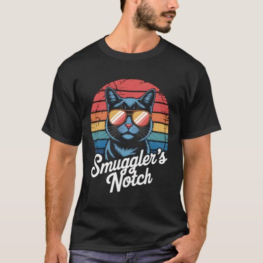 Smugglers’ Notch Retro Ski Resort Cat T-Shirt (Devant)