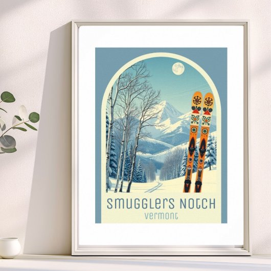 Smugglers Notch Vermont ski resort  Poster