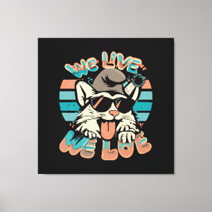 Smurf Kat - We Leven We Liefhebben Canvas Afdruk