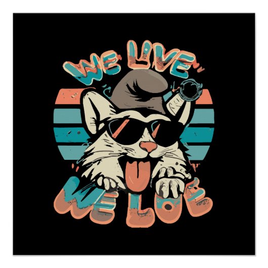 Smurf Kat - We Leven We Liefhebben  Perfect Poster (Voorkant)