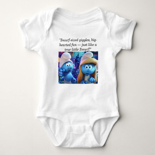 Smurfen baby  romper (Voorkant)