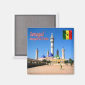 SN012 SENEGA, Touba Moschee, Afrika, Fridge Magneet (Voorkant / Achterkant)