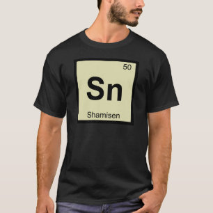 Sn - Shamisenmuziek Chemie Periodiek Systeem T-shirt