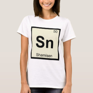 Sn - Shamisenmuziek Chemie Periodiek Systeem T-shirt