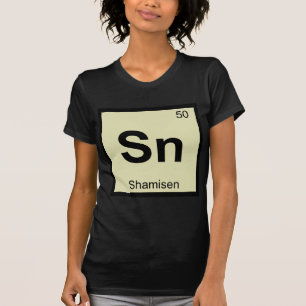 Sn - Shamisenmuziek Scheikunde Periodiek Systeem T-shirt