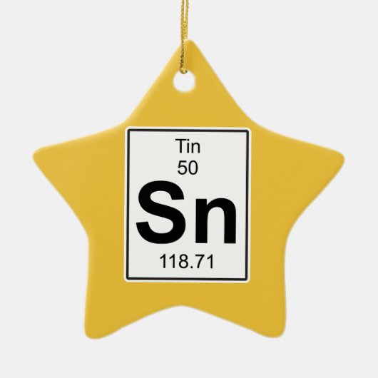 Sn - Tin Keramisch Ornament (Voorkant)