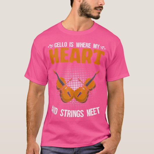 Snaar Ontmoet Cellist Speler Orkest Muzikant Cel T-shirt (Voorkant)