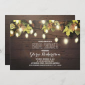 Snaar van Lichten herfst Bruidsdouche Uitnodiging (Voorkant / Achterkant)