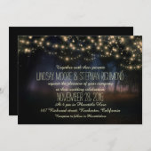 Snaar van lichten rustieke bruiloft uitnodiging (Voorkant / Achterkant)