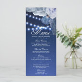 Snaarlichten sterren Blauw Elegant Menu (Staand voorkant)