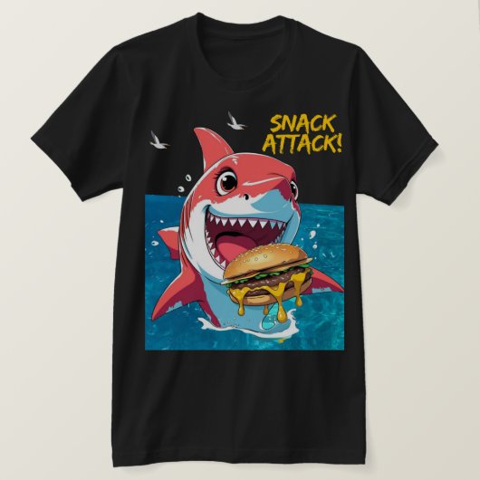 Snack Attack Haai T-shirt (Design voorkant)