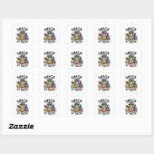 Snack Attack Vierkante Sticker (Vel)