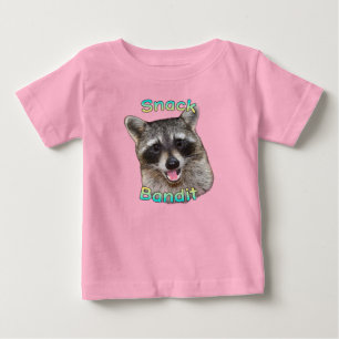 Snack Bandit Funny Raccoon Peuter T-shirt – Schatt