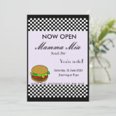 Snack Bar Opening Party Invitation (Debout devant)