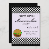 Snack Bar Opening Party Invitation (Devant / Derrière)