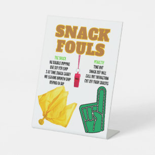 Snack Fouls voor Party Goers Reclamebord Met Voetstuk