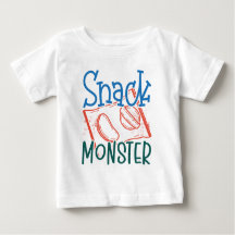 Snack Monster Funny en Cute Baby White