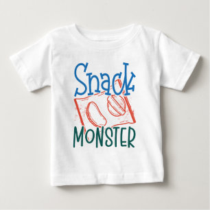 Snack Monster Funny en Cute Baby White