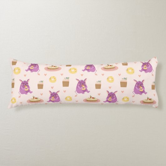 Snack Monsters Body Pillow Lichaamskussen (Voorkant)