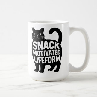 Snack Motivated Lifeform Fat Cat Humor Koffiemok