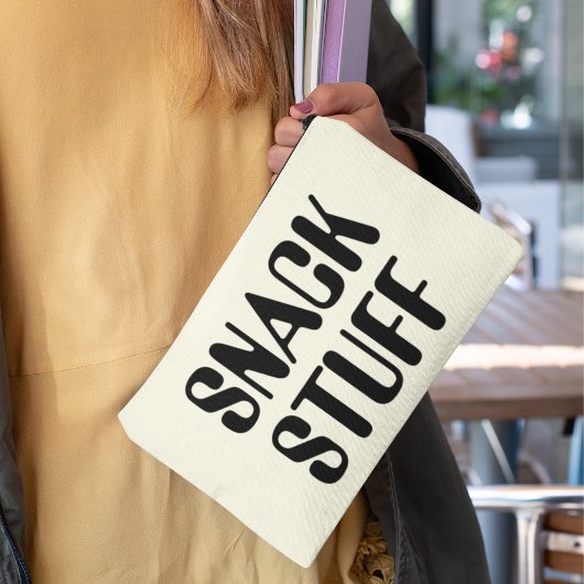 Snack Stuff Neutraal Zwart Vet Typografie Etui