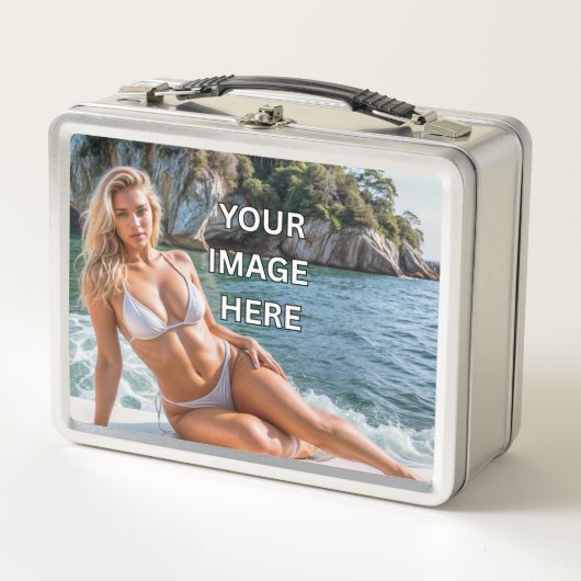 SNACK TIME! 🍱 Add Text or Image Metal Lunchbox (Devant)
