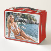 SNACK TIME! 🍱 Add Text or Image Metal Lunchbox (Devant)