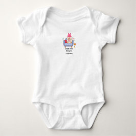 Snack Time Champion - Cute Baby and Dinosaur Romper