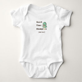 Snack Time Champion - Cute Baby & Dinosaur Foodie Romper
