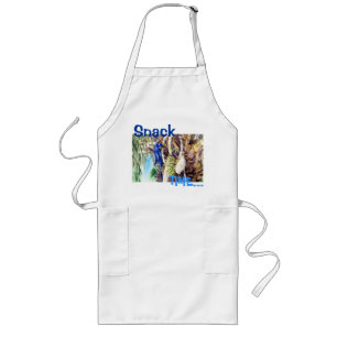 "Snack Time" Hyacinth Macaws Fine Art Apron Lang Schort