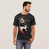 Snack TIme Panda Eating Strawberry School Fun T-shirt (Voorkant volledig)