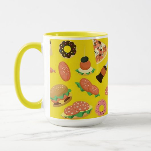 Snack Time Yellow Coffee Mug (Gauche)