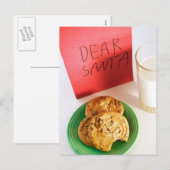 Snack voor de kerstman feestdagenkaart (Voorkant / Achterkant)